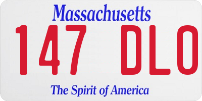MA license plate 147DL0