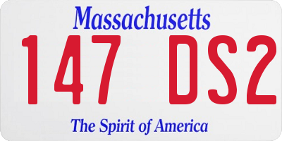 MA license plate 147DS2