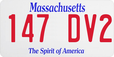 MA license plate 147DV2