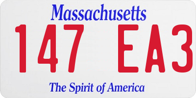 MA license plate 147EA3