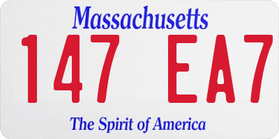 MA license plate 147EA7