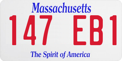 MA license plate 147EB1