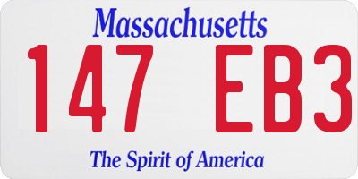 MA license plate 147EB3