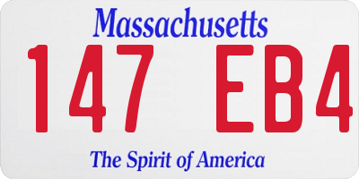 MA license plate 147EB4
