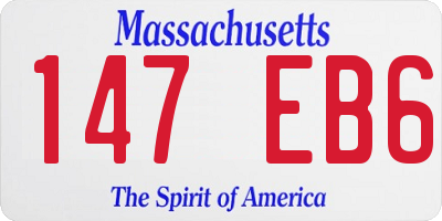 MA license plate 147EB6