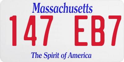 MA license plate 147EB7