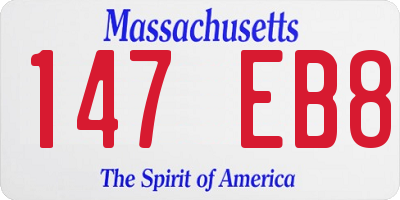 MA license plate 147EB8