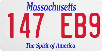 MA license plate 147EB9