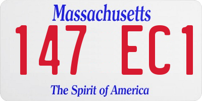 MA license plate 147EC1