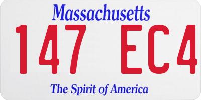 MA license plate 147EC4