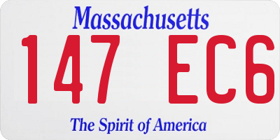 MA license plate 147EC6