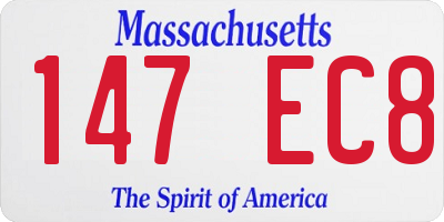MA license plate 147EC8