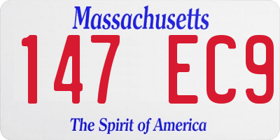 MA license plate 147EC9