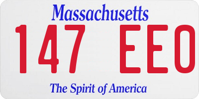 MA license plate 147EE0
