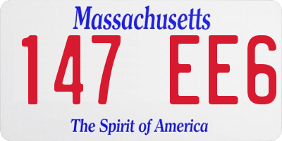 MA license plate 147EE6
