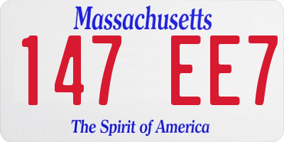 MA license plate 147EE7