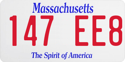 MA license plate 147EE8