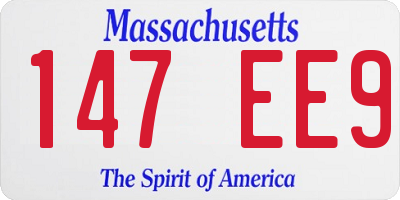 MA license plate 147EE9