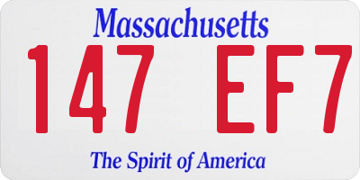 MA license plate 147EF7