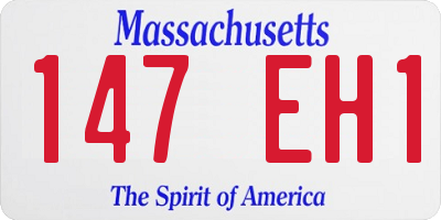 MA license plate 147EH1