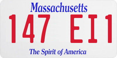 MA license plate 147EI1