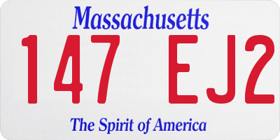 MA license plate 147EJ2