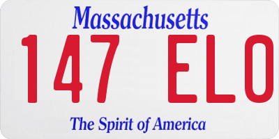MA license plate 147EL0