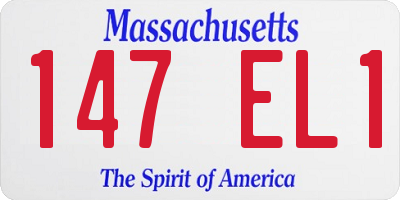 MA license plate 147EL1