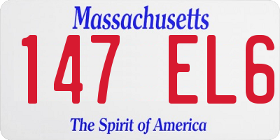 MA license plate 147EL6