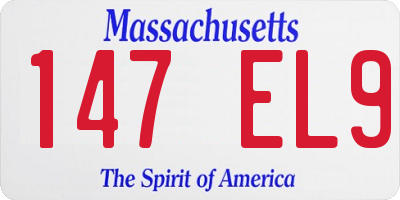 MA license plate 147EL9