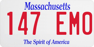 MA license plate 147EM0