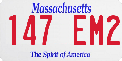 MA license plate 147EM2