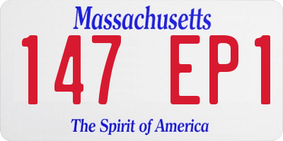 MA license plate 147EP1