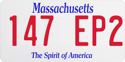 MA license plate 147EP2