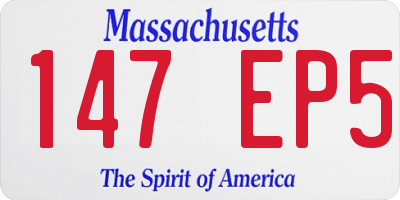 MA license plate 147EP5