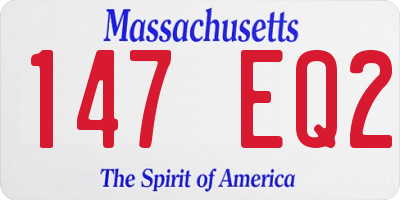 MA license plate 147EQ2
