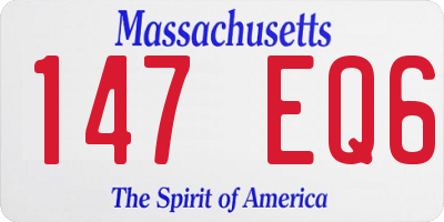 MA license plate 147EQ6