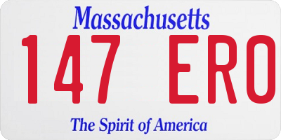 MA license plate 147ER0