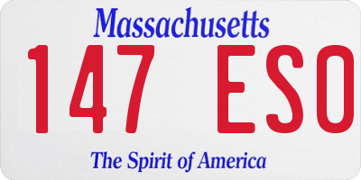 MA license plate 147ES0