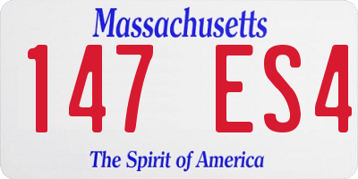 MA license plate 147ES4