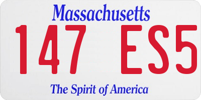 MA license plate 147ES5