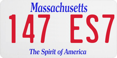 MA license plate 147ES7