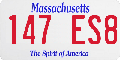 MA license plate 147ES8