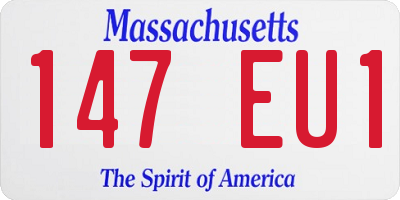 MA license plate 147EU1