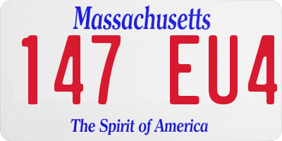 MA license plate 147EU4