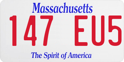 MA license plate 147EU5