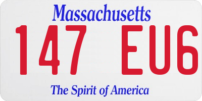 MA license plate 147EU6