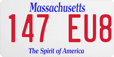 MA license plate 147EU8