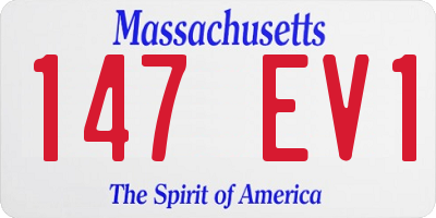 MA license plate 147EV1
