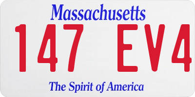 MA license plate 147EV4
